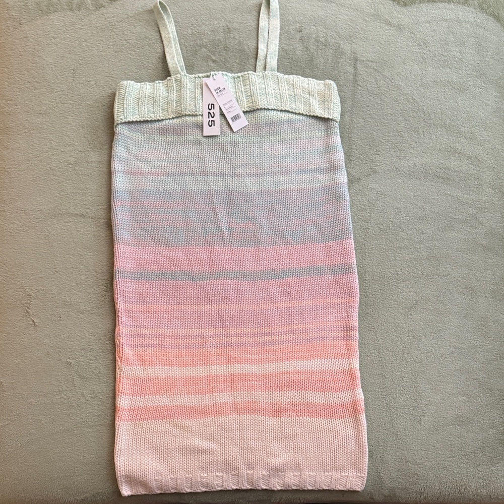525 America Pastel Striped Mini Dress